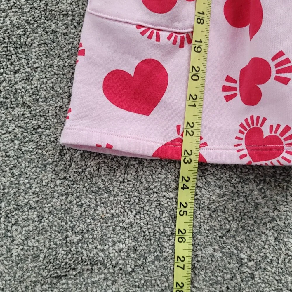 Girls Old Navy Pink Cozy Dress with Red Hearts 5T